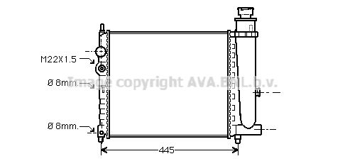 AVA QUALITY COOLING Radiaator,mootorijahutus PE2116